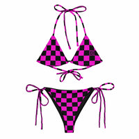 Racer string bikini Black & Pink for the car girl