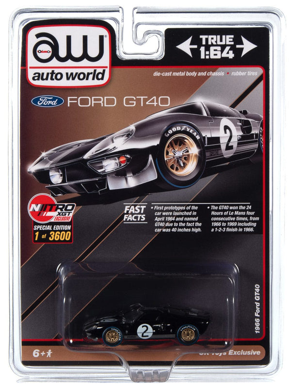 Ford GT40 Black  Auto World 1/64 scale miniature diecast car