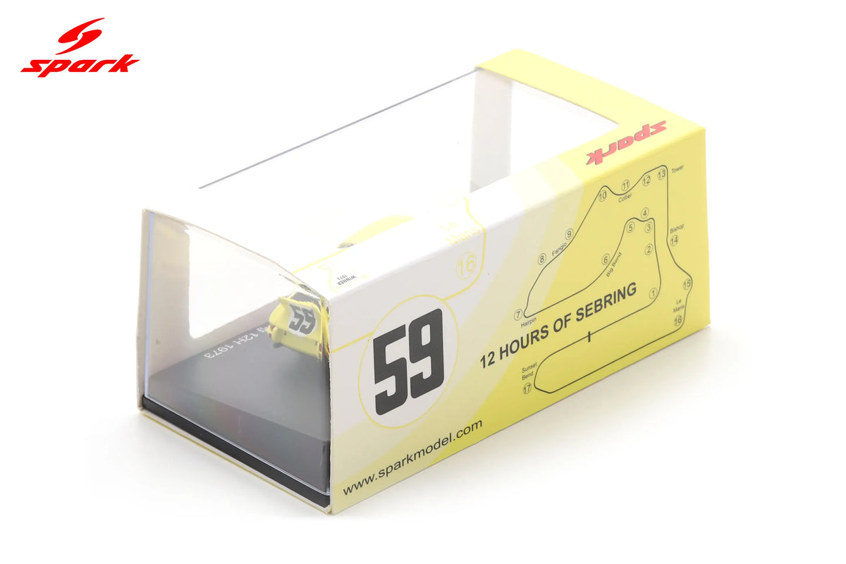 (PRE-ORDER) Porsche Carrera RSR No. 59 Sebring 12H 1973 Winner Spark 1/64 64SE73