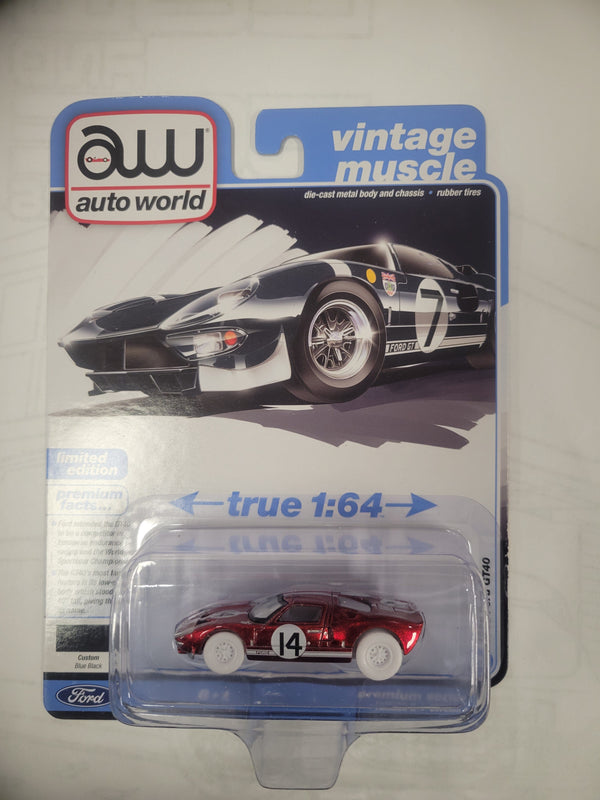 1965 Ford GT 40 #7 Blue Solid Pack 2025 Release 3 Version B | Auto World 1:64 AWSP208-24B Chase