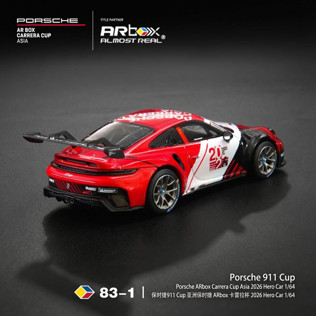 (PRE-ORDER) Porsche 911 Cup ARbox Carrera Cup Asia 2026 Hero Car Almost Real 1/64 640010001