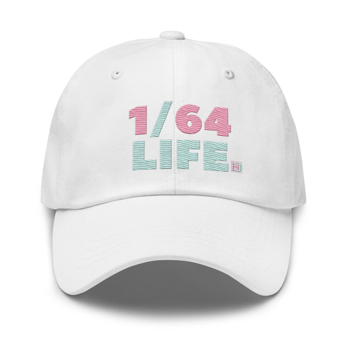 Dad hat 1/64 Life Pink Flamingo on White