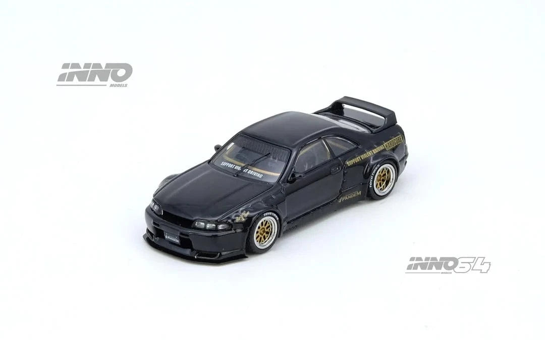 Nissan Skyline GT-R BNR33 Pandem Black Inno64 1/64 scale
