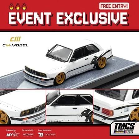 BMW E30 White TMCS 2026 Exclusive Limited Edition CM Model