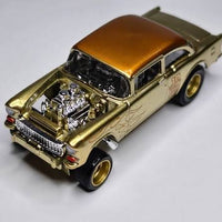 55 Chevy Bel Air Gasser Gold Chase Thrill Climbers Hot Wheels JKF27