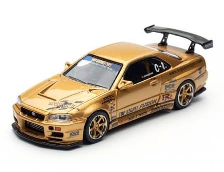 Top Secret Nissan Skyline GT-R R34 Gold Thailand TASKL25 Event Edition Inno64 1/64 scale