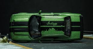 2020 Challenger SRT Demon 170 - F8 Green with Indiana Stripe Greenlight Waltersons Product Expo Exclusive Greenlight 1:64 51684-C