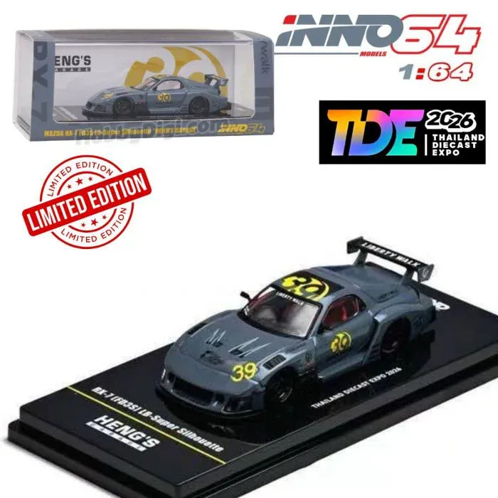 Mazda RX-7 FD3S LB-Super Silhouette Heng's Garage TDE 2026 Inno64 1/64 scale IN64-LBWKRX7-09-TDE26
