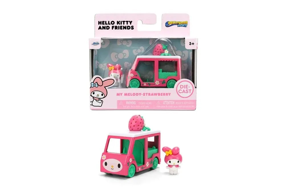 My Melody Strawberry Car & Figure | Jada Hello Kitty 85338-Melody