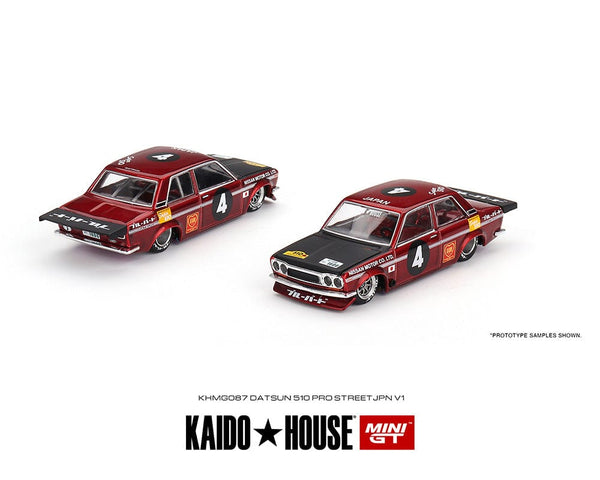 Datsun 510 Pro Street JPN V1 Kaido House Mini GT 1:64 scale diecast car