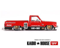 Kaido House Mini GT Chevrolet Silverado 1983 Kaido v1 Red Limited Edition 1:64 scale pick up truck miniature car