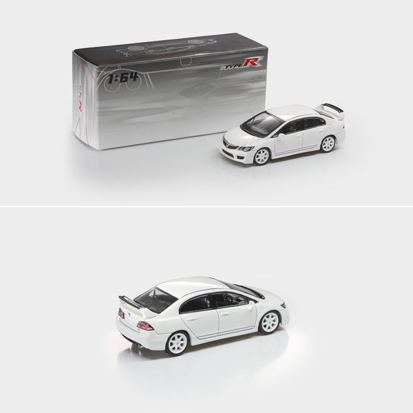 (PRE-ORDER) Honda Civic Type R FD2 2009 White Paper Box ModelModel 1/64 MM64-FD2-001A