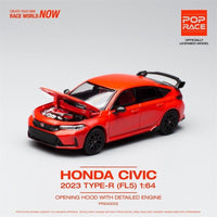 Honda Civic Type-R FL5 Red Pop Race 1/64 scale miniature car