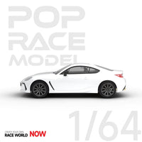 Subaru BRZ Crystal White Pop Race 1/64 scale diecast