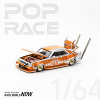 Skyline C210 Kaido Racer Bosozoku Style Orange Silver Pop Race 1/64