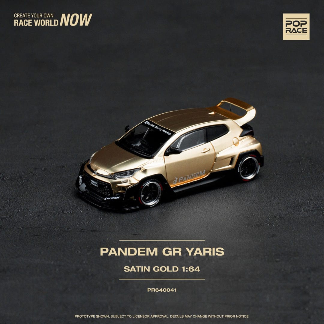 Toyota Pandem GR Yaris Satin Gold Pop Race 1/64 scale