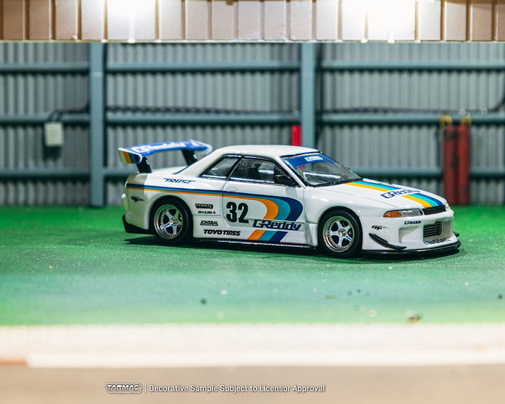 Nissan Skyline GT-R R32 Widebody Jonsibal Designworks & Greddy Special Limited Edition White Tarmac Works 1/64
