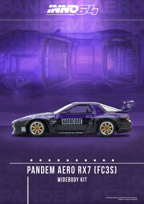 Mazda RX7 FC3S Pandem Rocket Bunny Purple Inno64 1/64 scale