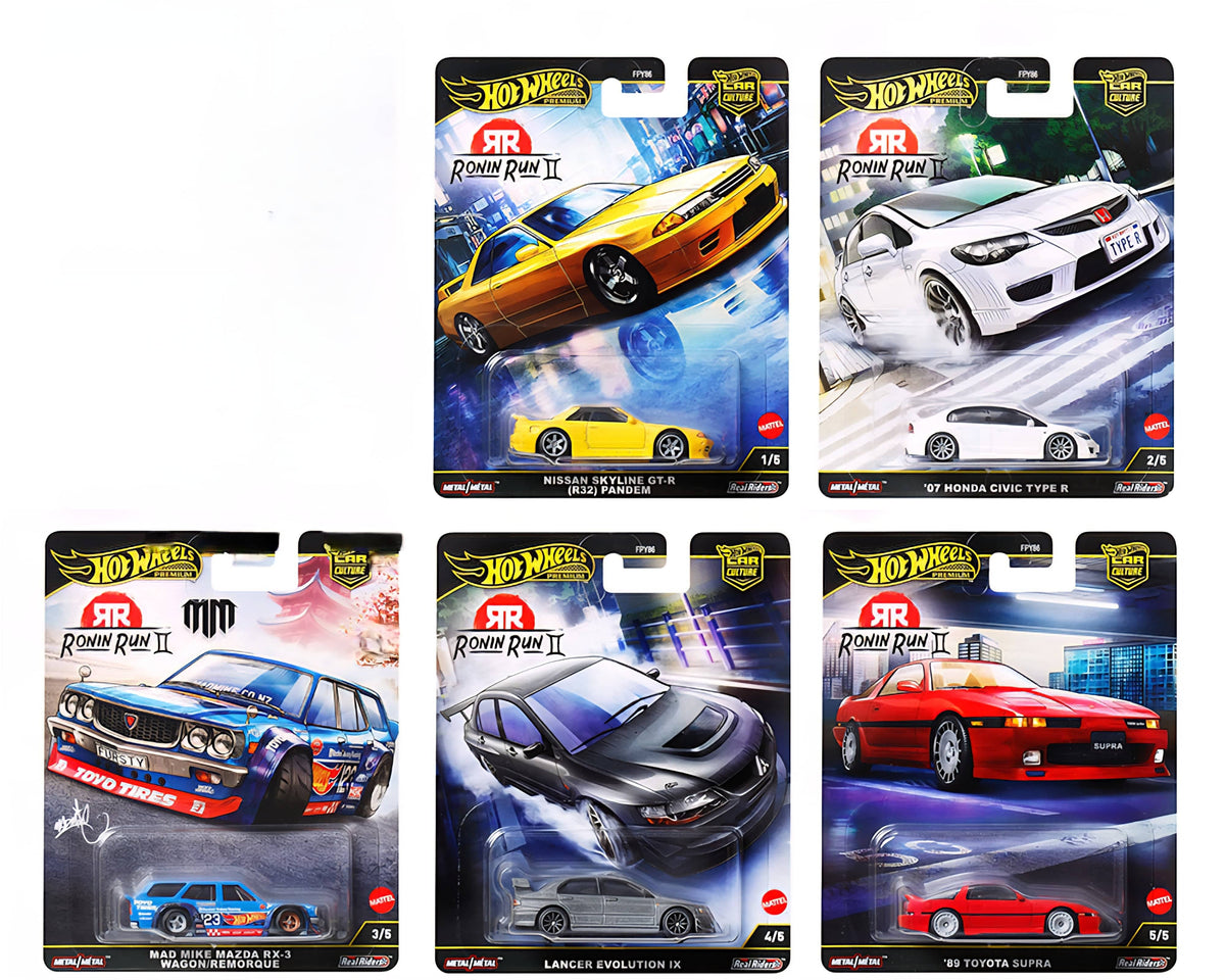 Hot Wheels Car Culture 2024 M Case Ronin Run II (5 car set) 1/64 scale