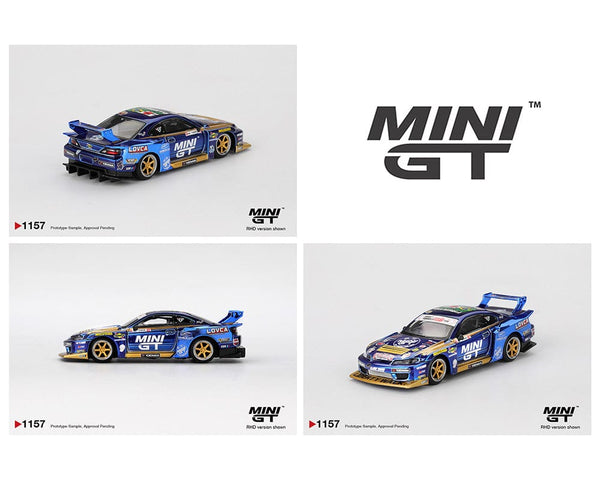 Nissan LB-Super Silhouette S15 SILVIA #555 Team MINI GT Liberty Walk 2025 Formula Drift Chrome Blue