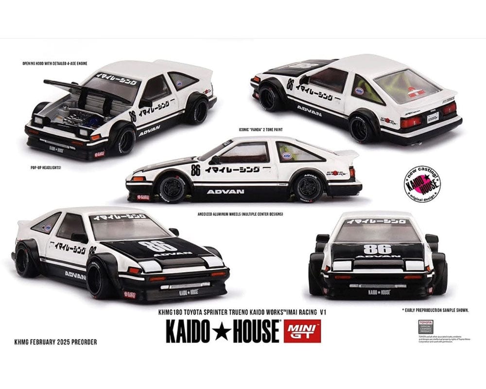 Toyota AE86 Sprinter Trueno Kaido House V1 White