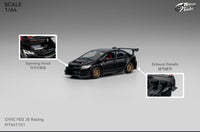 Honda Civic FD2 JS Racing Metallic Black Micro Turbo 1/64 scale