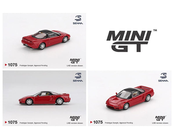 Honda NS-X Prototype Midship Sports 1989 Ayrton Senna w/ Figure Mini GT 1/64 scale