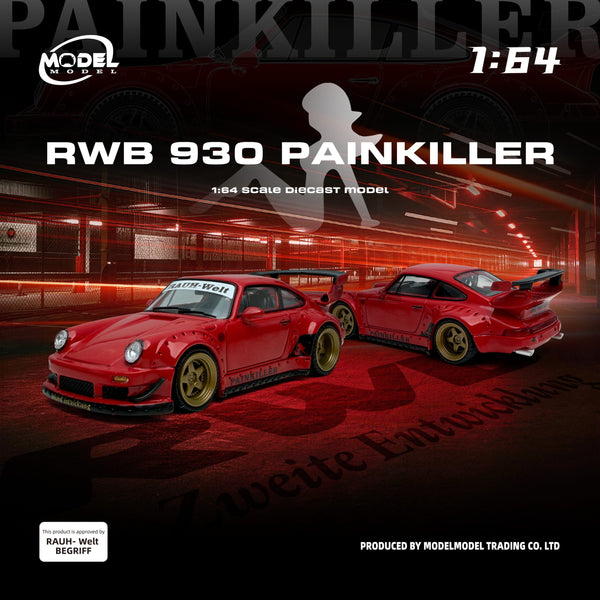 Porsche RWB 930 Painkiller Red MODELMODEL 1/64 scale