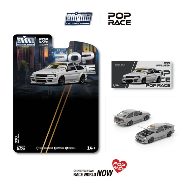 Toyota Corolla AE86 RWB Grey Pop Race