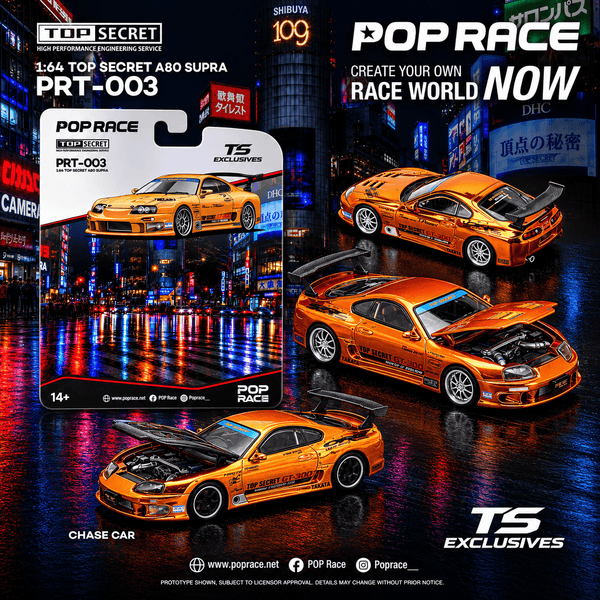 Toyota Supra A80 GT300 Pop Race 1:64