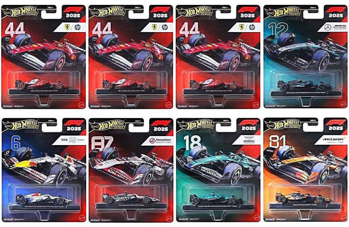 (PRE-ORDER) F1 Racing Formule 1 Premium L Case Aston Alpine Ferrari Mercedes McLaren Hot Wheels Premium