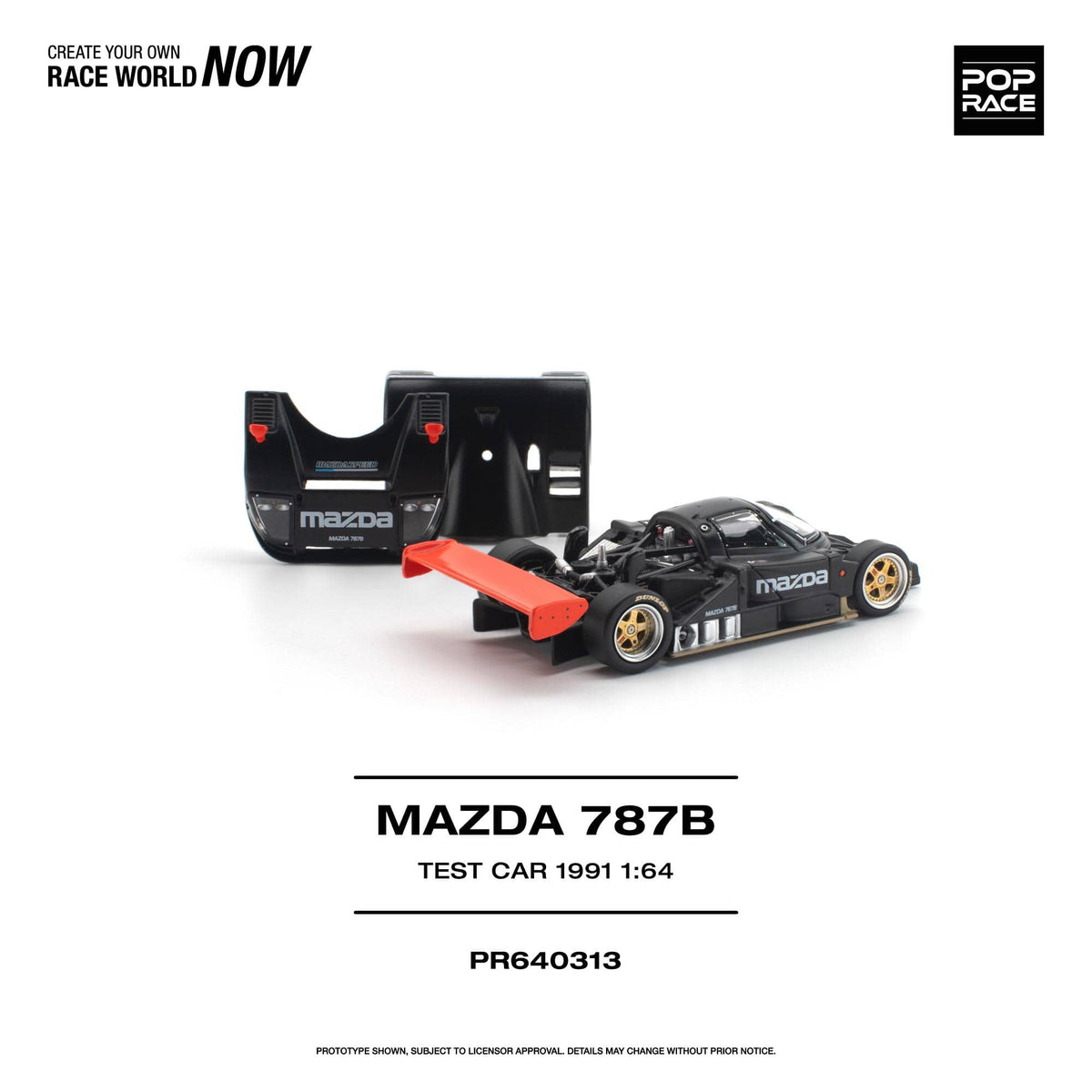 (Pre-order) Mazda 787B 1991 Test Car 1/64 Pop Race