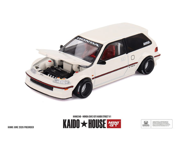 Honda Civic EF Kaido Street V1 White Mini GT Kaido House