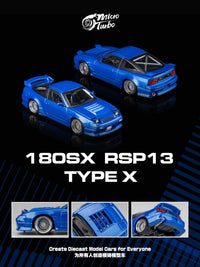 (Pre-order) Nissan 180SX Type X Metallic Blue Micro Turbo 1/64 scale