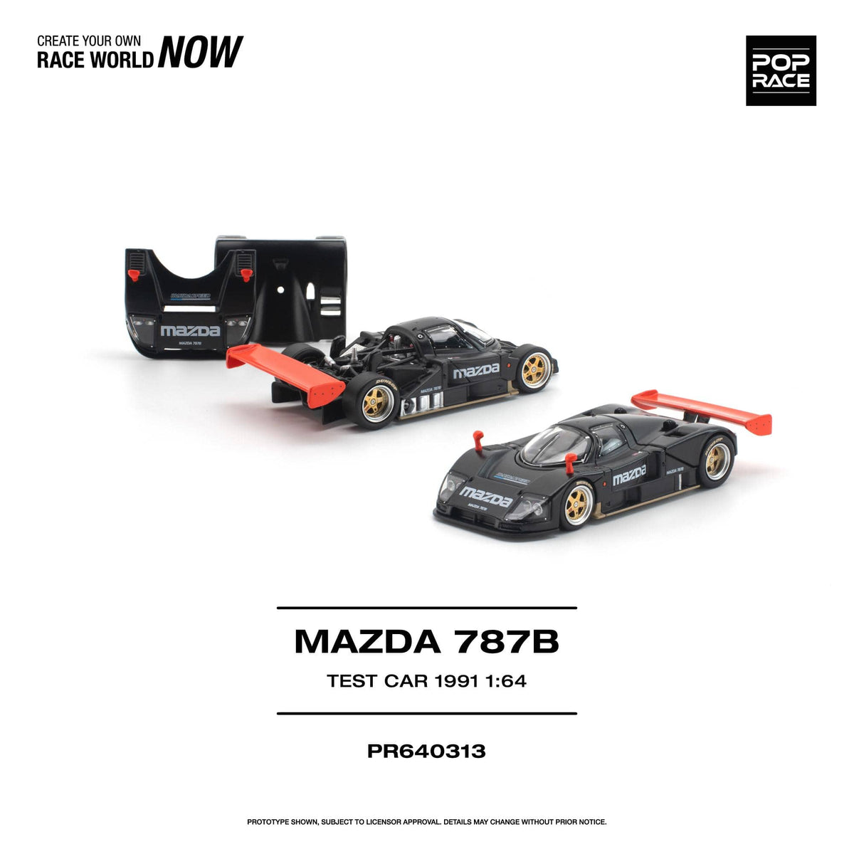 (Pre-order) Mazda 787B 1991 Test Car 1/64 Pop Race