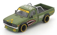 Pick up truck Pandem Datsun 620 Orange datsun 620 Fighter Green Enigma Exclusive 1/64 scale Pop Race