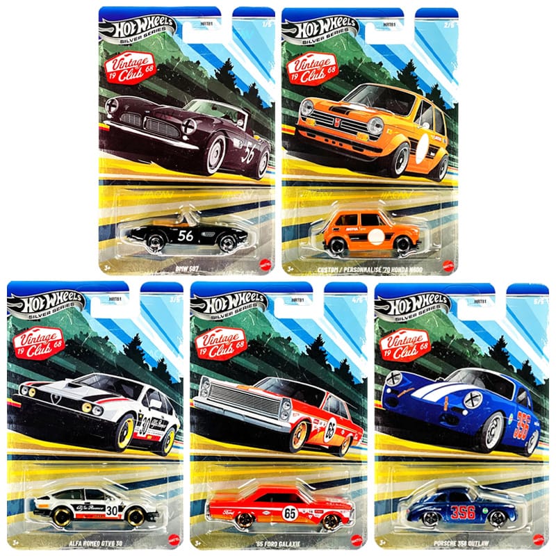 Hot Wheels Vintage Club 2x Set 10x Car Case Hot Wheels 1:64