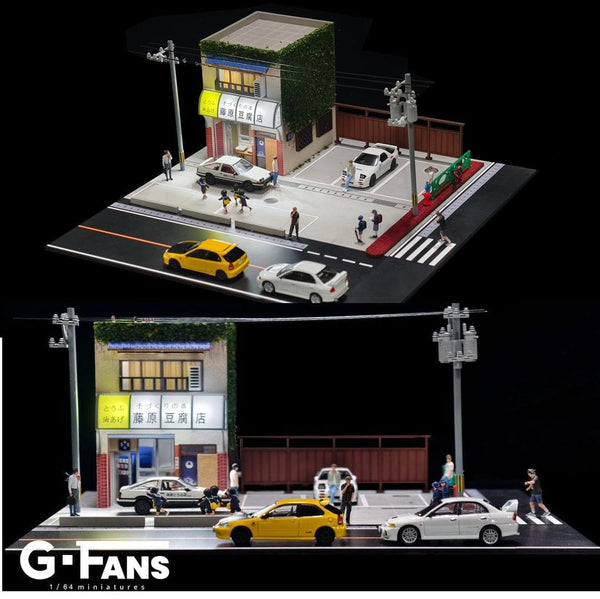 Initial D Fujiwara Tofu Store 1/64 Diorama G-Fans