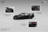 NSX-R Custom Wide Body Gloss Black Micro Turbo 1/64 scale