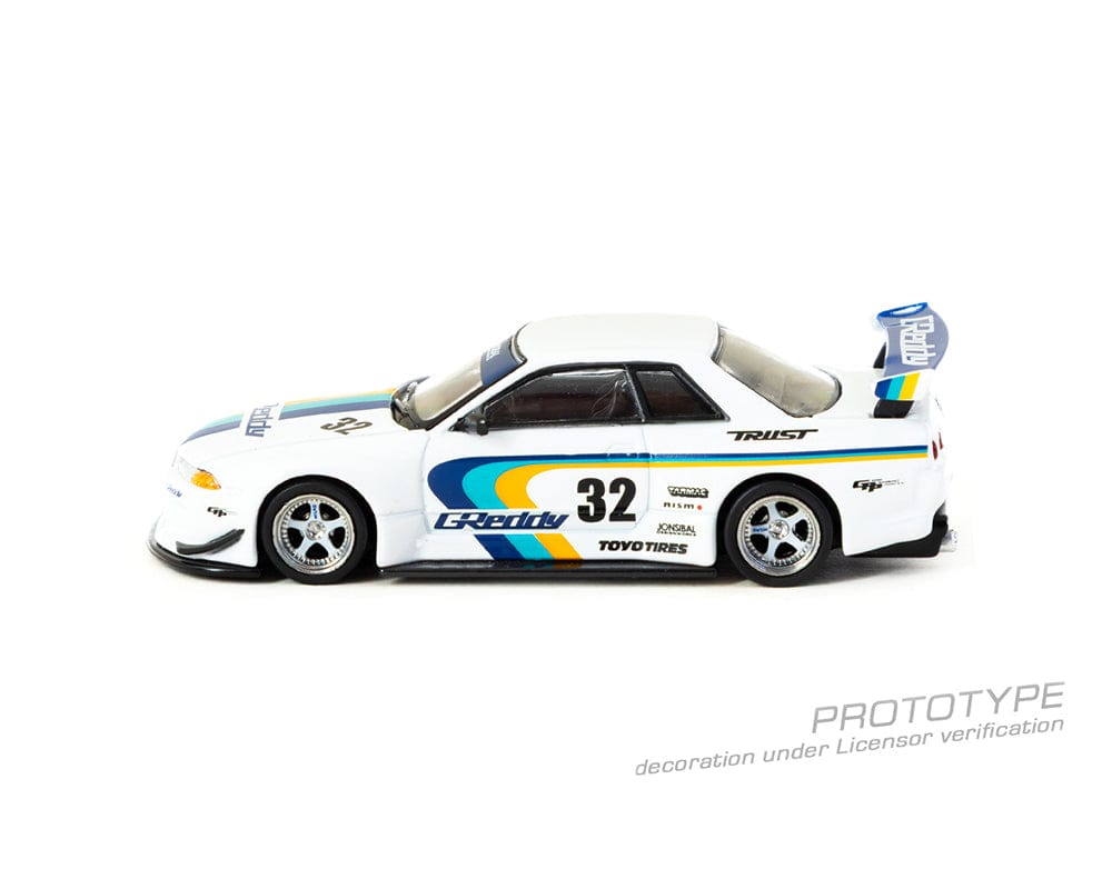(Pre-order) Nissan Skyline GT-R R32 Widebody Jonsibal Designworks & Greddy Special Limited Edition White Tarmac Works 1/64