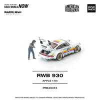 Porsche RWB 930 Apple with Nakai San Minifigure Pop Race 1/64 scale