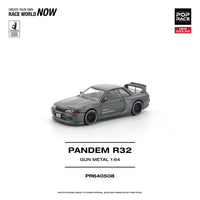 Nissan Skyline R-32 Gun metal Pandem Pop Race 1/64