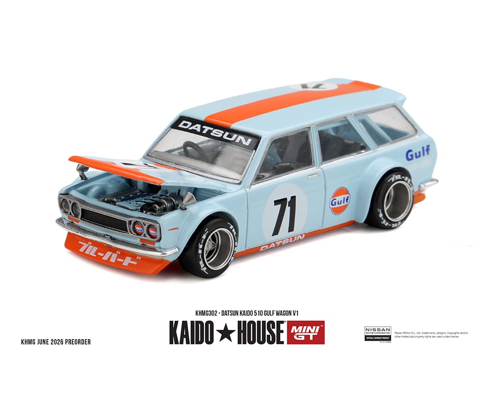 Datsun KAIDO 510 Wagon Gulf V1 Kaido House Mini GT 1:64
