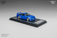 (Pre-order) Nissan 180SX Type X Metallic Blue Micro Turbo 1/64 scale