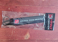 Hanz Driven race tag keychain