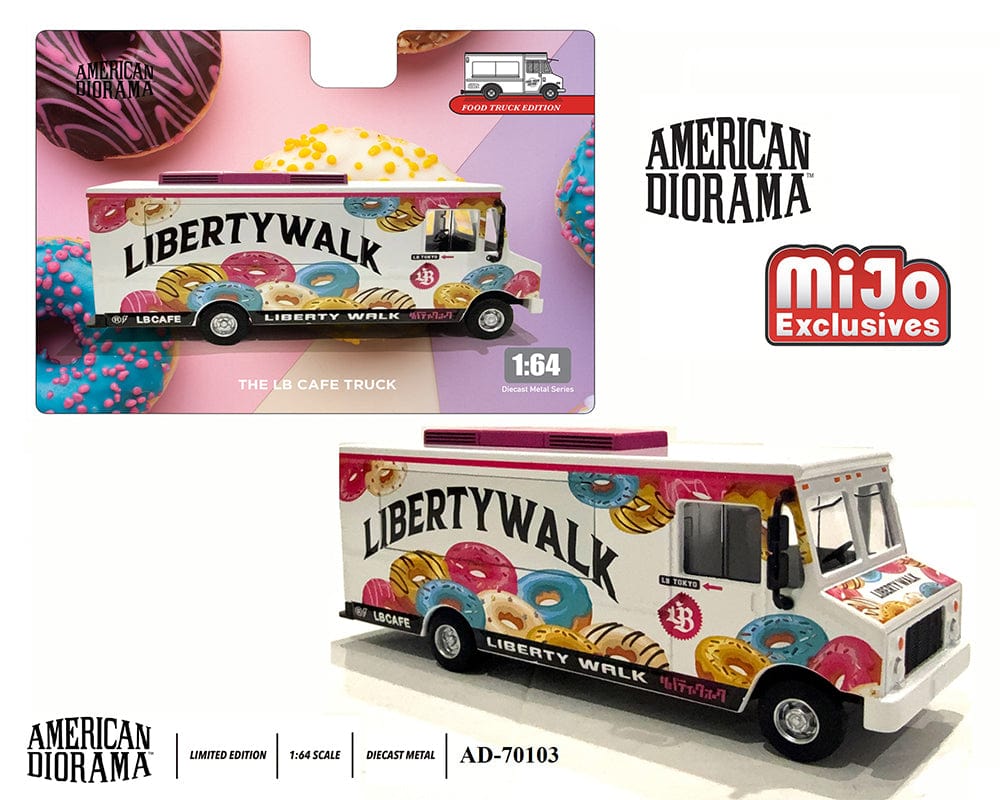 Food Truck Liberty Walk LB Cafe Truck Limited Edition MiJo Exclusives American Diorama 1:64