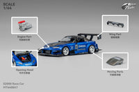 Custom Honda S2000 Racing Candy Blue Micro Turbo 1/64 scale