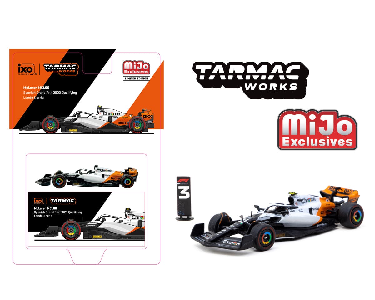 McLaren MCL60 Spanish Grand Prix 2023 F1  Lando Norris Tarmac Works 1/64 (pre-order)