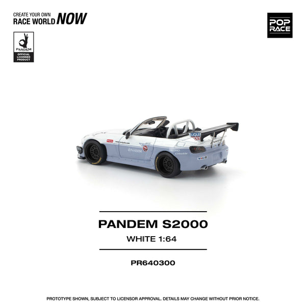 (Pre-order) Honda S2000 Pandem White Pop Race 1/64 scale