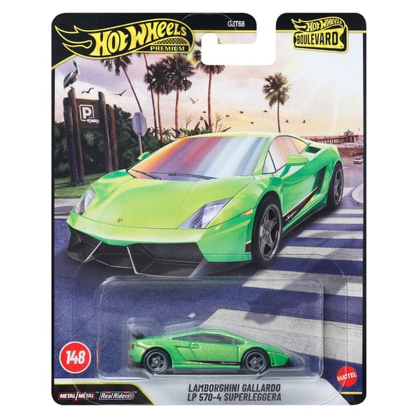 Lamborghini Gallardo LP 570-4 Superleggera Green Hot Wheels Boulevard 1/64 scale